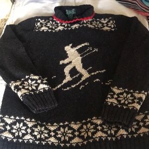 Ralph Lauren Ski Sweater, small, black